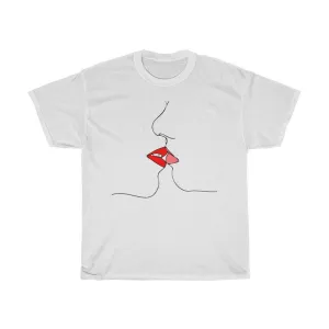 LGBTQ Shirt, Pride Shirt, Queer Shirt, Lesbian Kissing Line Art-lesbian Tshirt, Lesbian T Shirts