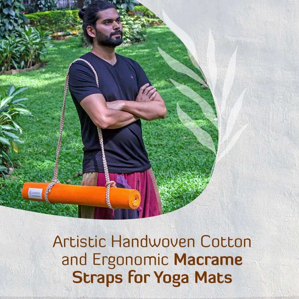 Macarame Yoga Mat Strap - Brown