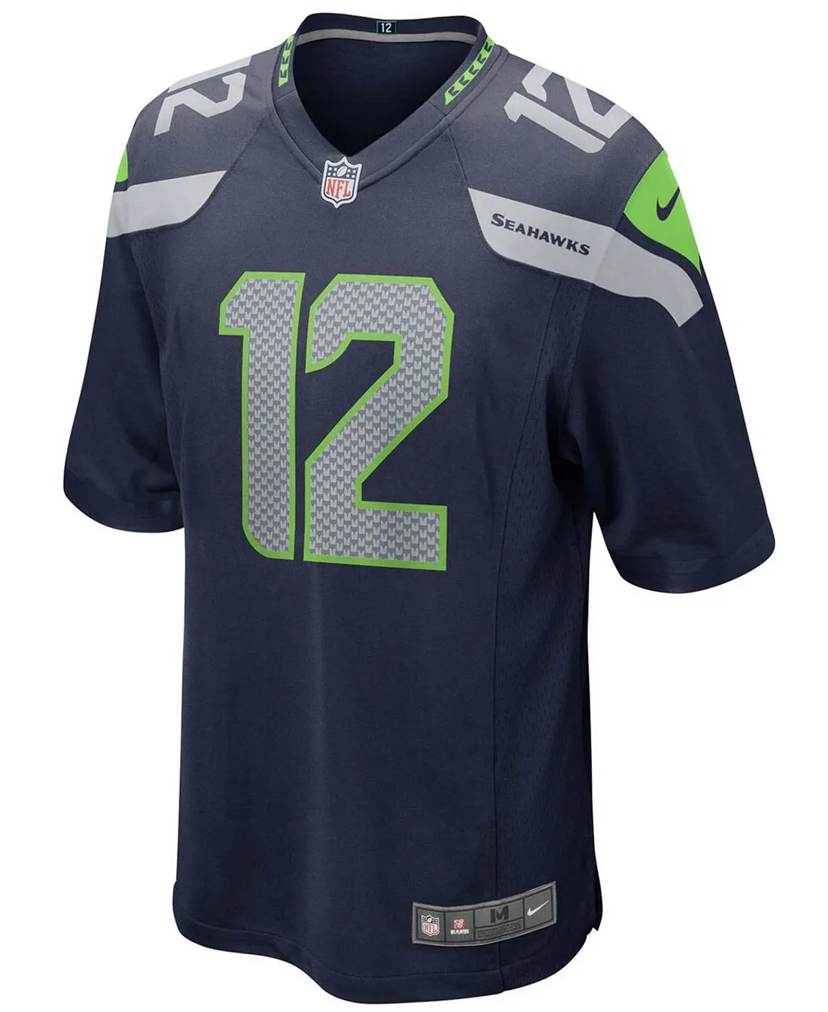 Men's 12th Football Team fan college navy seattle seahawks game team jersey Nike blue