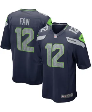 Men's 12th Football Team fan college navy seattle seahawks game team jersey Nike blue