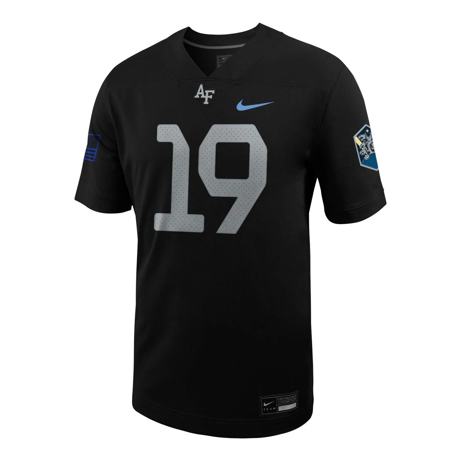 Men's #19 Black Air Force Falcons Space Force Rivalry Nike Alternate Football Jersey