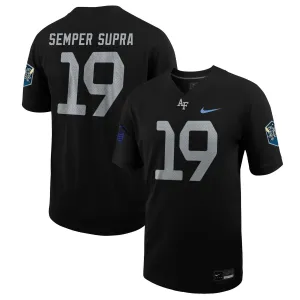 Men's #19 Black Air Force Falcons Space Force Rivalry Nike Alternate Football Jersey