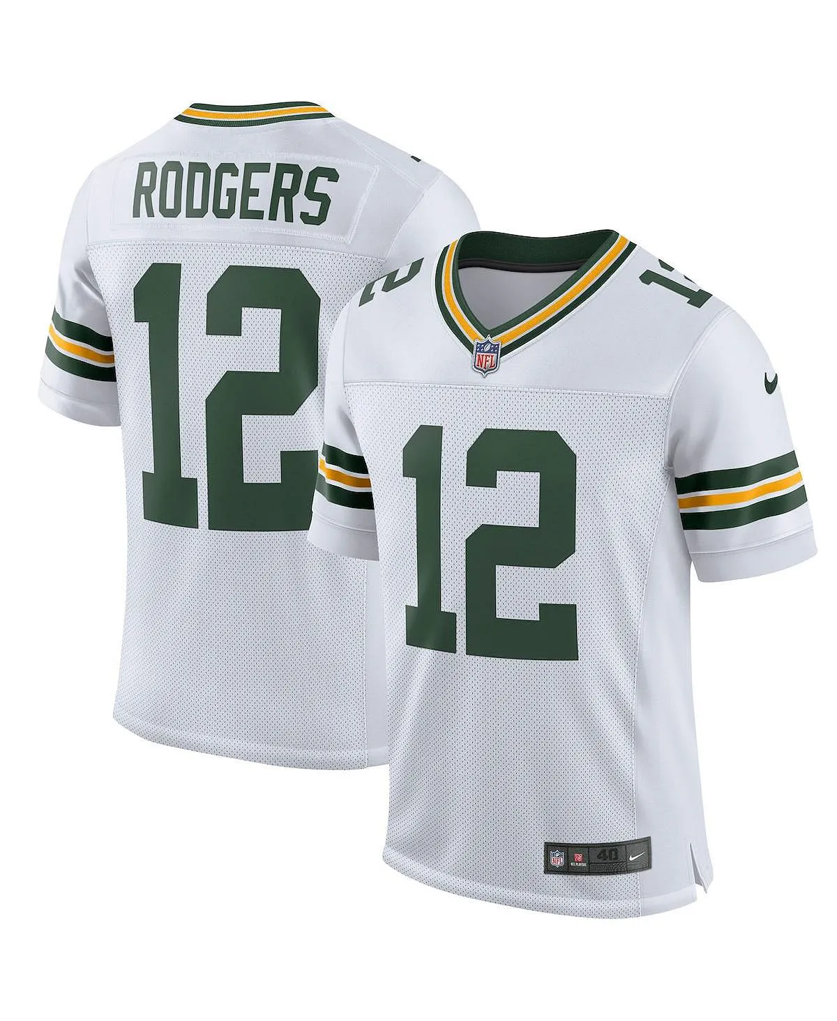 Men's Aaron Rodgers White Green Bay Packers Elite Player Nike T-Shirt, White