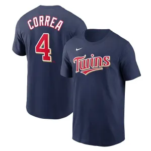 Men's Carlos Correa Minnesota Twins Navy Blue Name and Number Nike T-Shirt