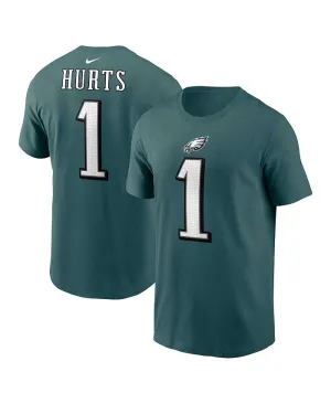 Men's Jalen Hurts Midnight Green Philadelphia Eagles Nike Player Name and Number T-Shirt, Green