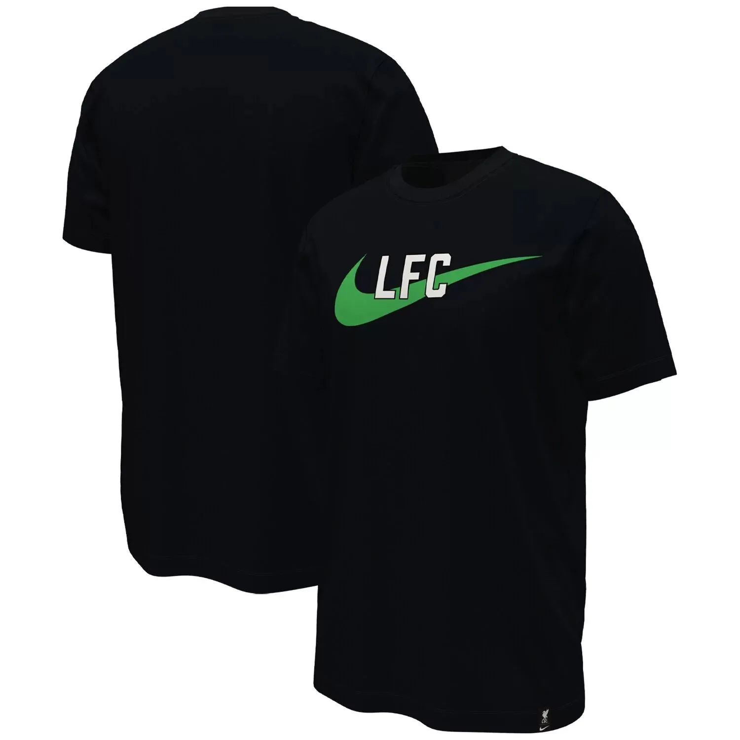 Men's Liverpool Swoosh Nike Logo T-Shirt in Black