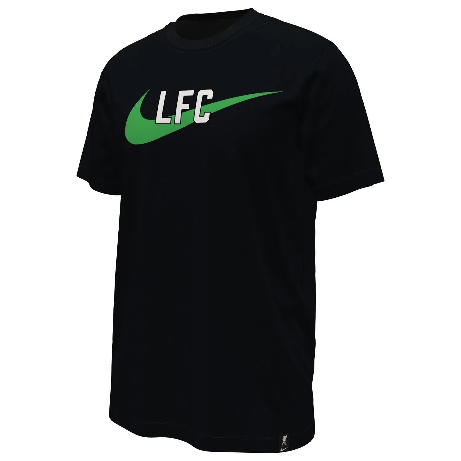 Men's Liverpool Swoosh Nike Logo T-Shirt in Black