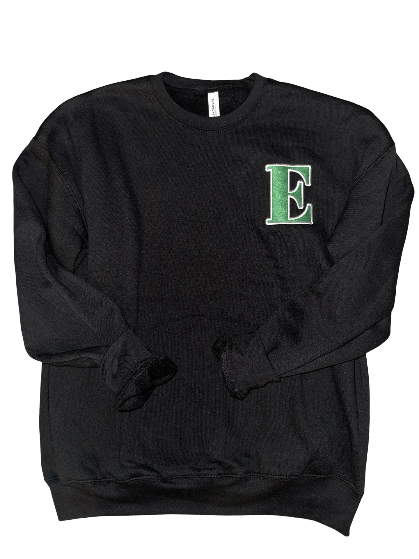 New Embroidered E Adult Green or Black Crewneck With or Without Black Sequin Star