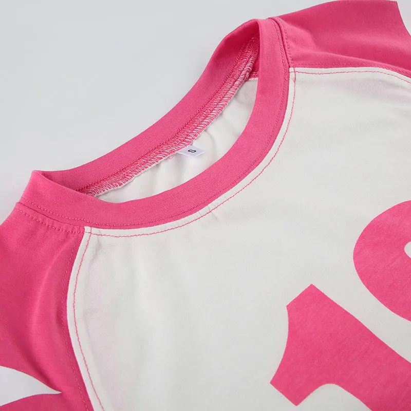 Nissa Letter Print Crop T-Shirt