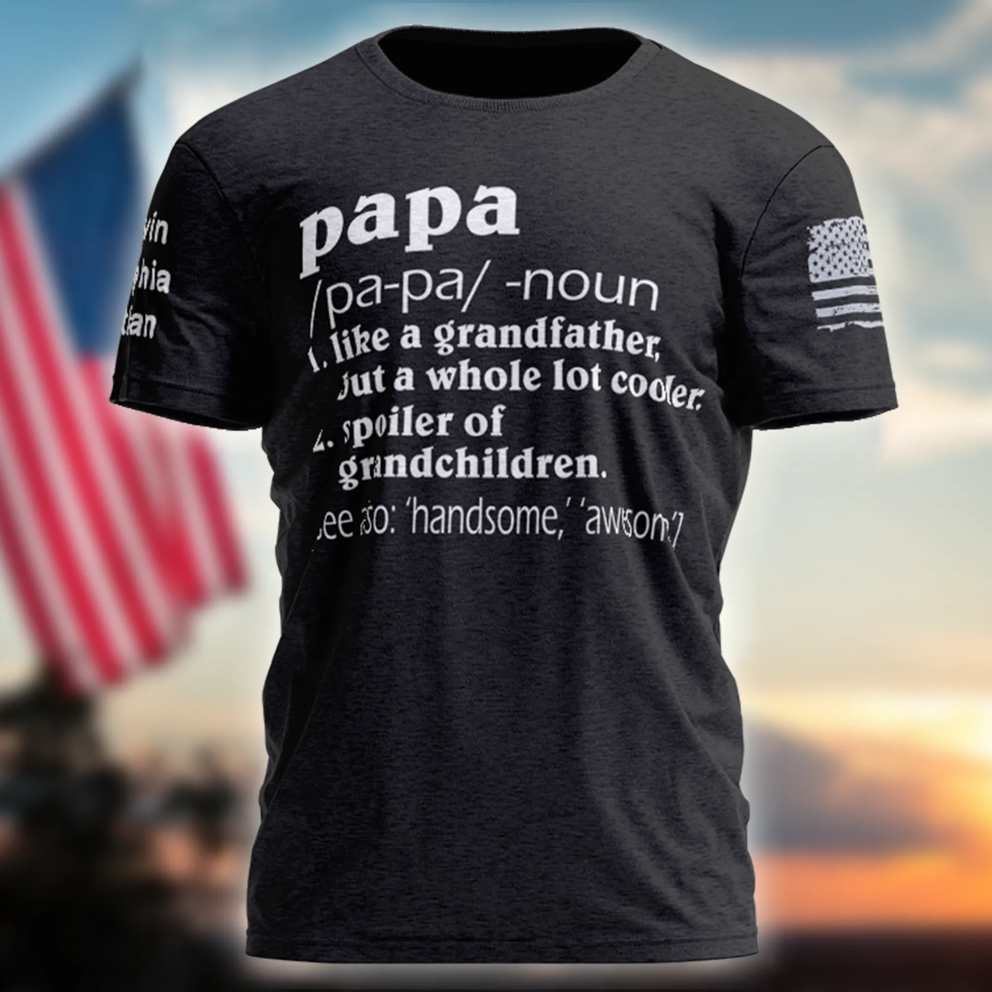 Papa Noun Like a Grandfather and Kids, Personalized Papa Shirt, Papa Define TShirt