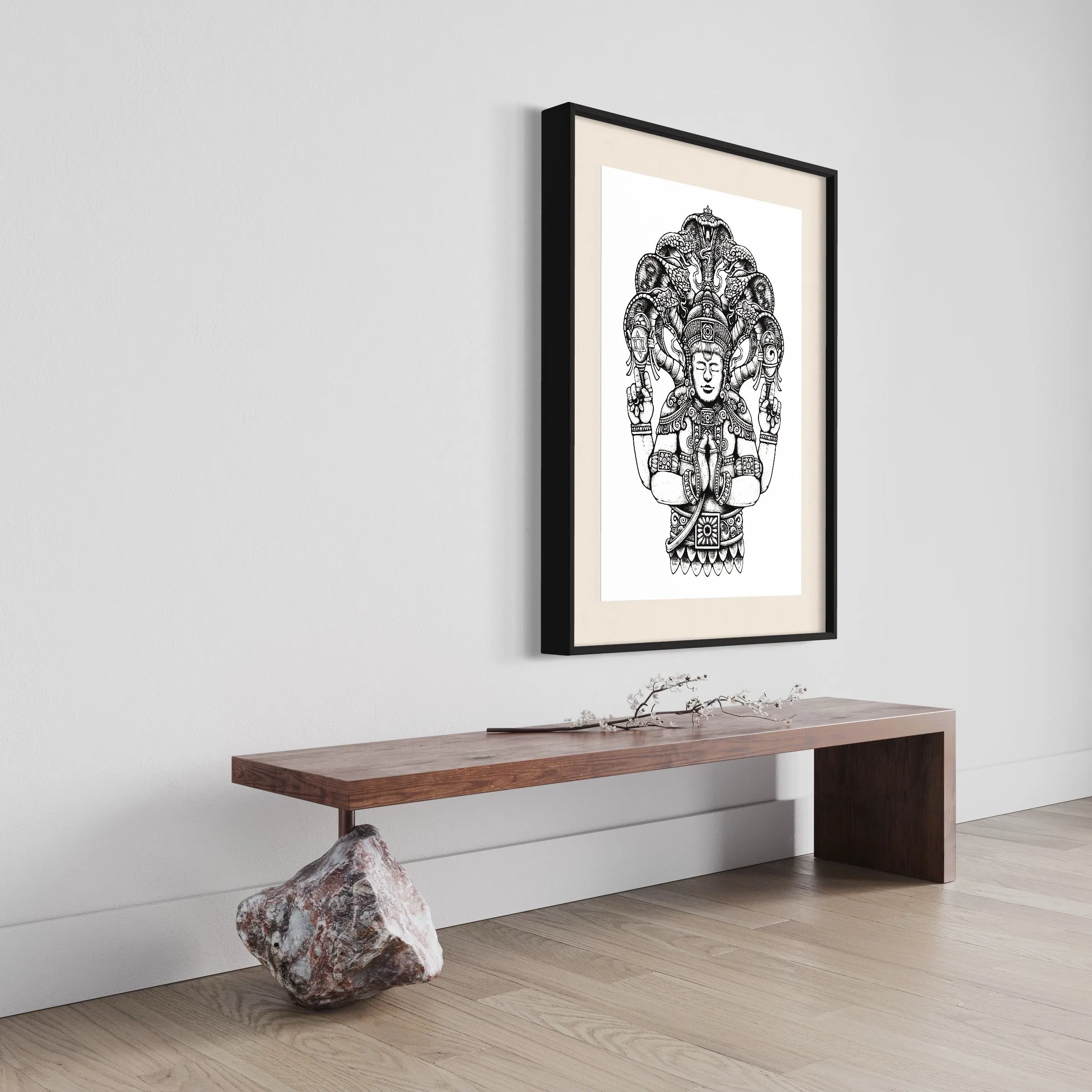 PATANJALI SAGE YOGA POSTER | Half body | black & white | 31 X 44 cm (A3)