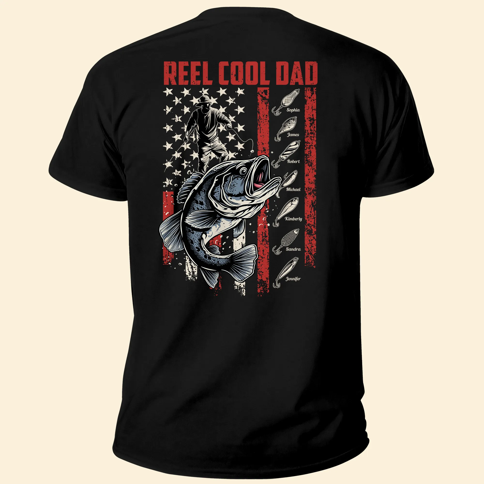 Personalized Reel Cool Dad With Fish Kid Shirt, Gift for Dad, Fishing Shirt