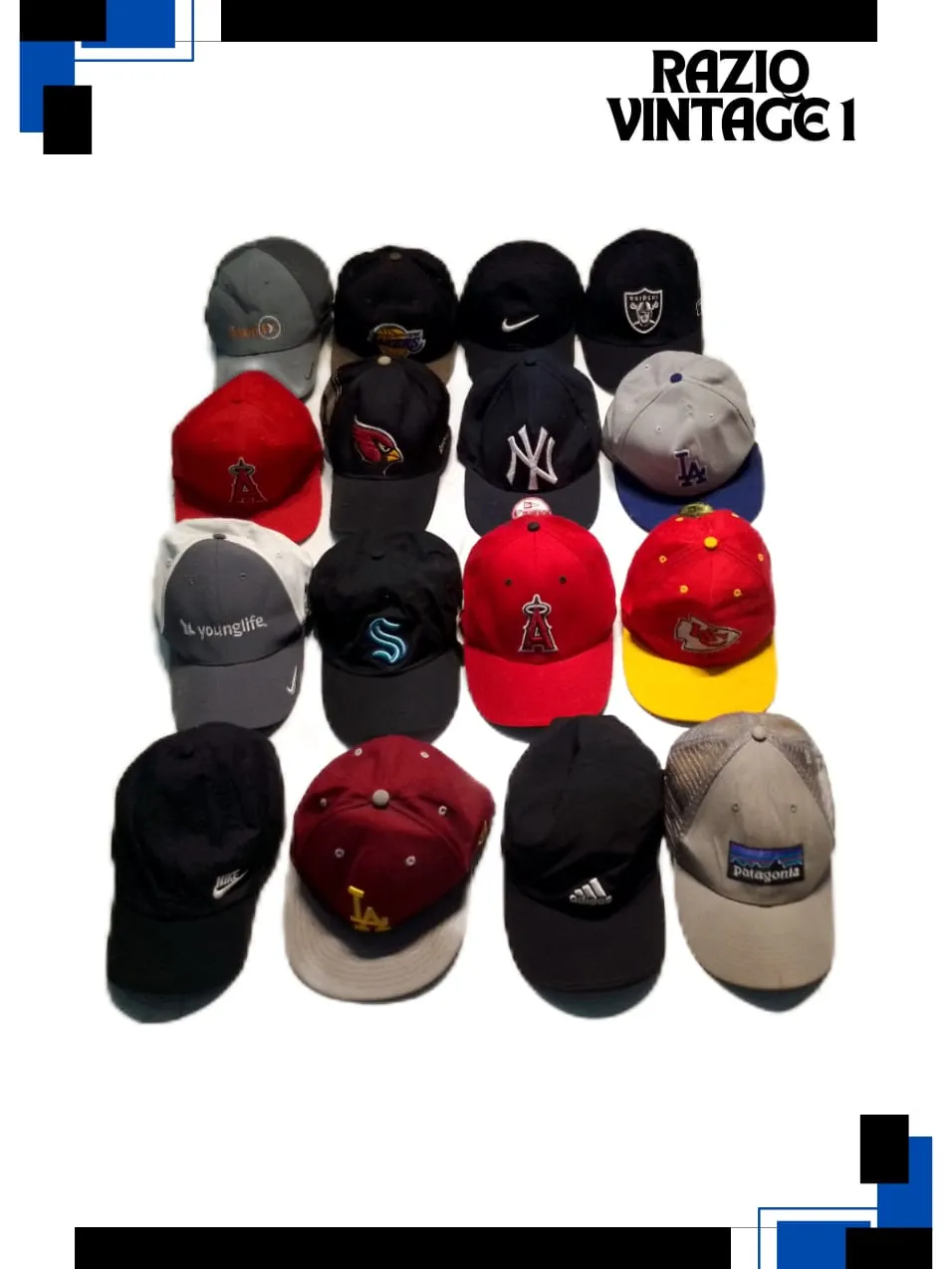 Pro Sports Hats (34Pcs)