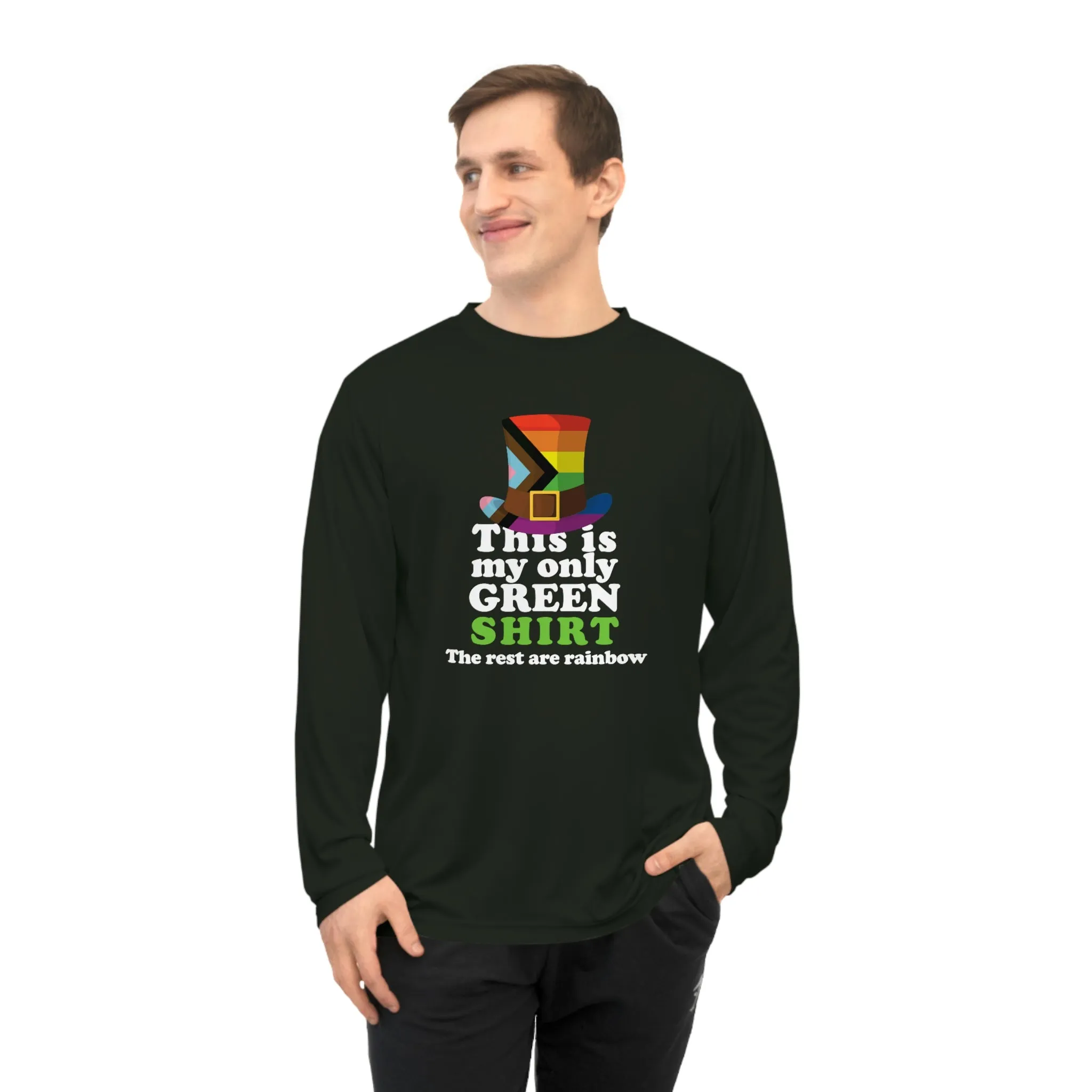 Progress Flag Unisex Performance Long Sleeve Shirt - My Only Green Shirt