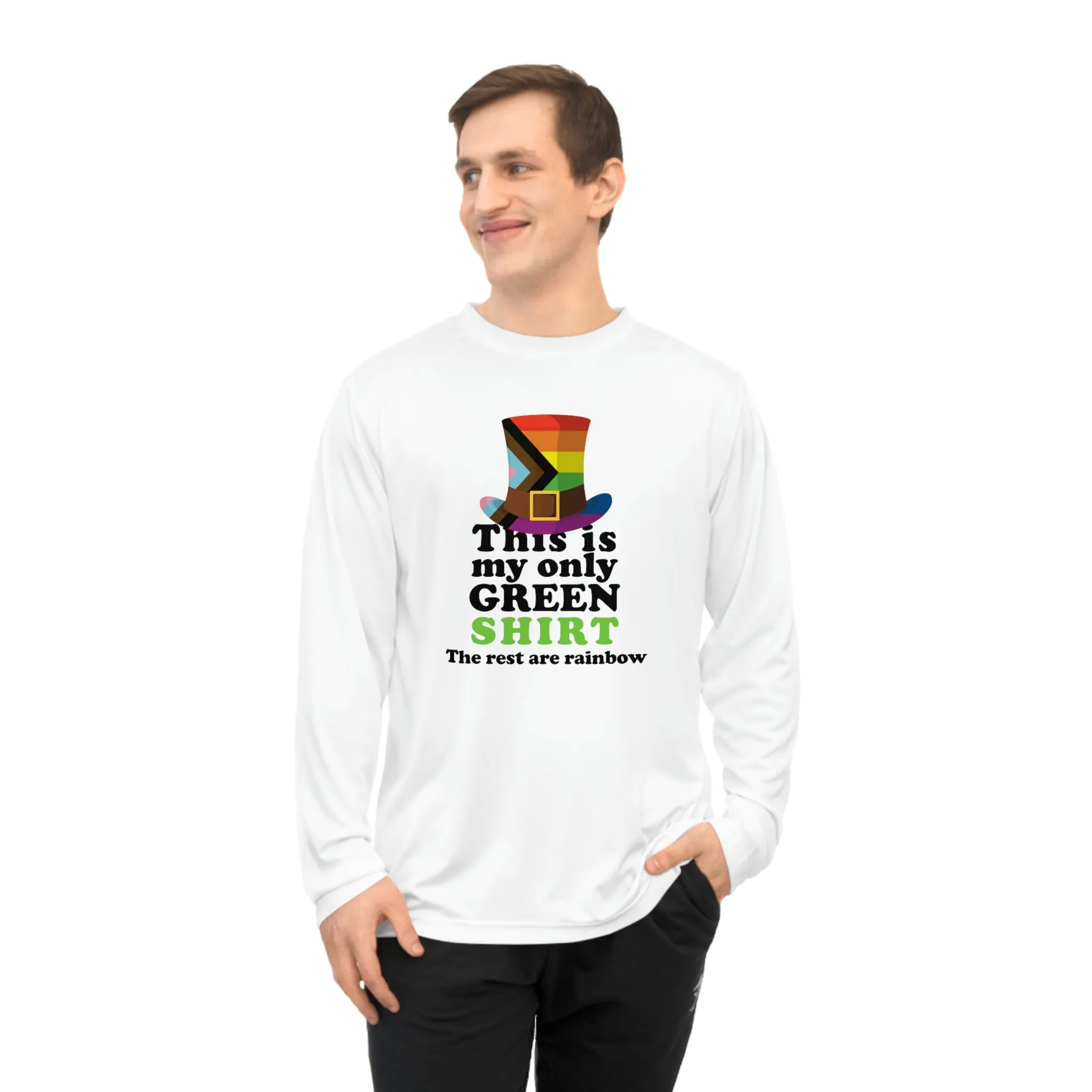 Progress Flag Unisex Performance Long Sleeve Shirt - My Only Green Shirt