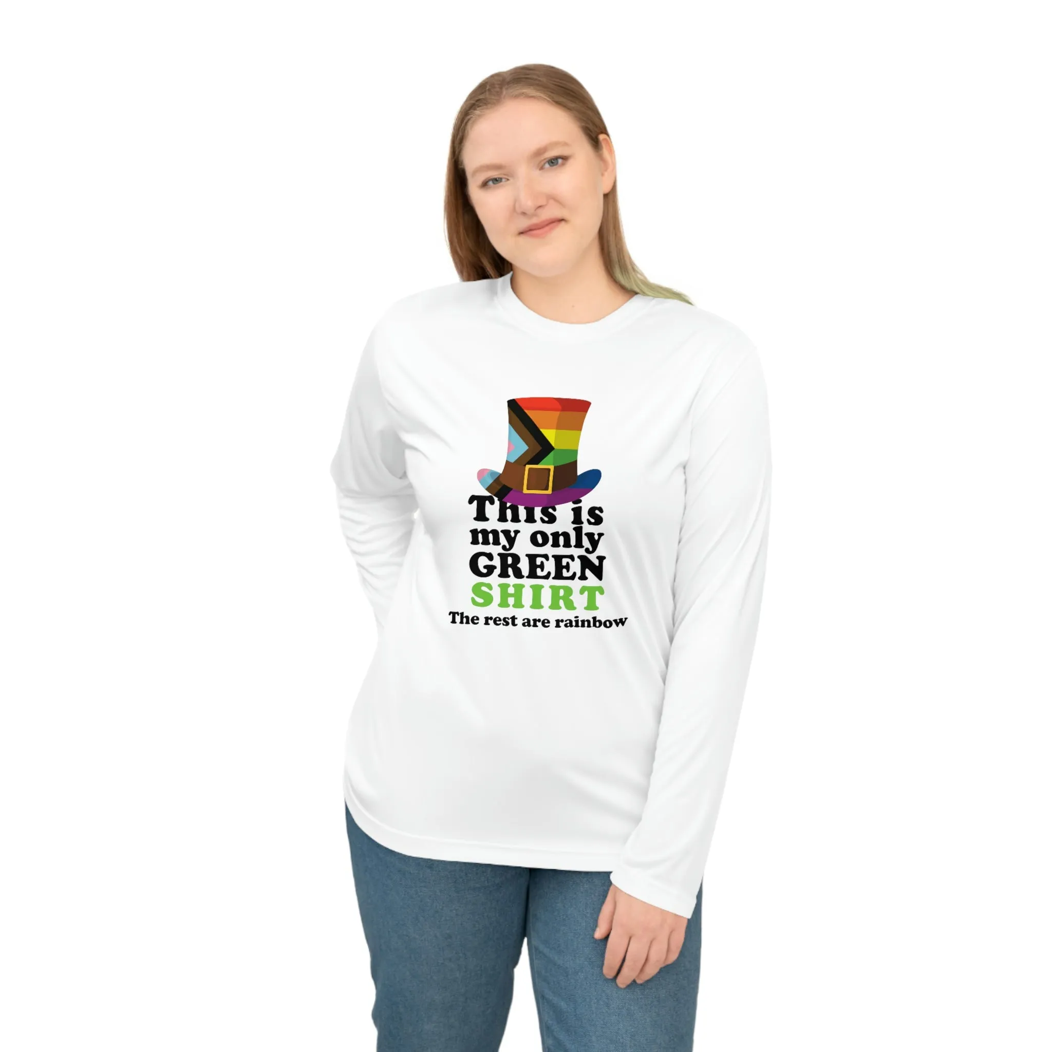 Progress Flag Unisex Performance Long Sleeve Shirt - My Only Green Shirt