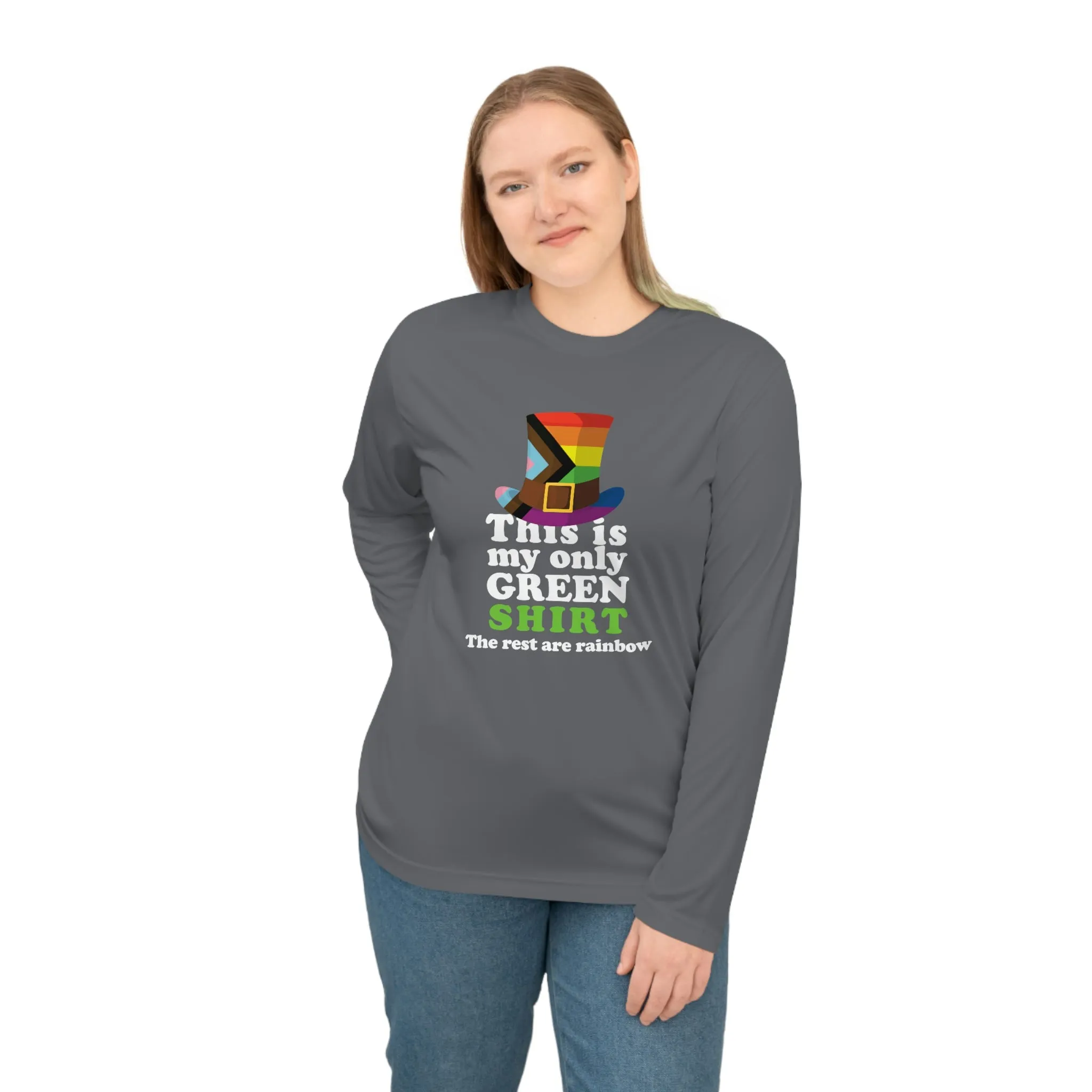Progress Flag Unisex Performance Long Sleeve Shirt - My Only Green Shirt
