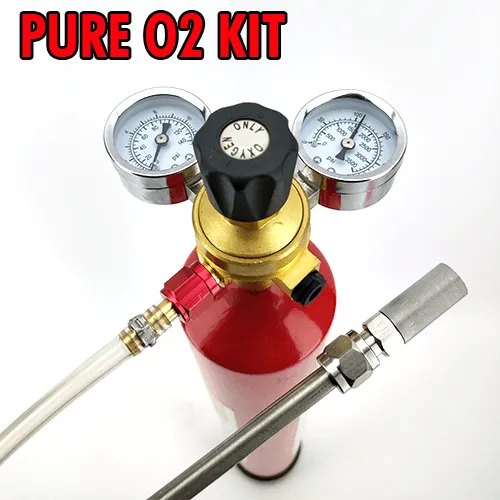 Pure Oxygenation Wand Kit - High Capacity Oxygen (O2) - Disposable Cylinder with Regulator