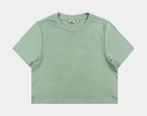 Raena Ribbed Womens Short Sleeve Shirt (Sage)