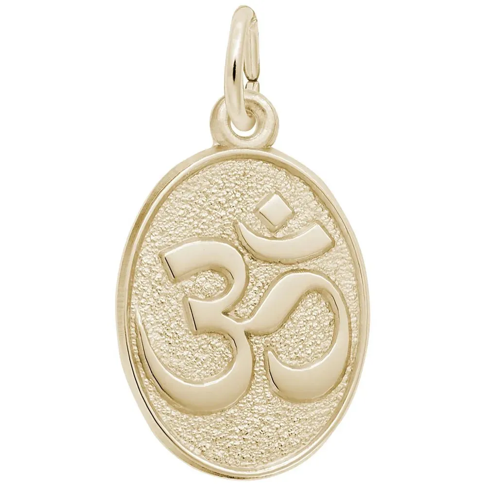Rembrandt Charms - Yoga Symbol Oval Disc Charm - 2693
