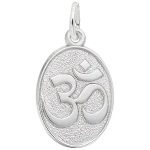 Rembrandt Charms - Yoga Symbol Oval Disc Charm - 2693