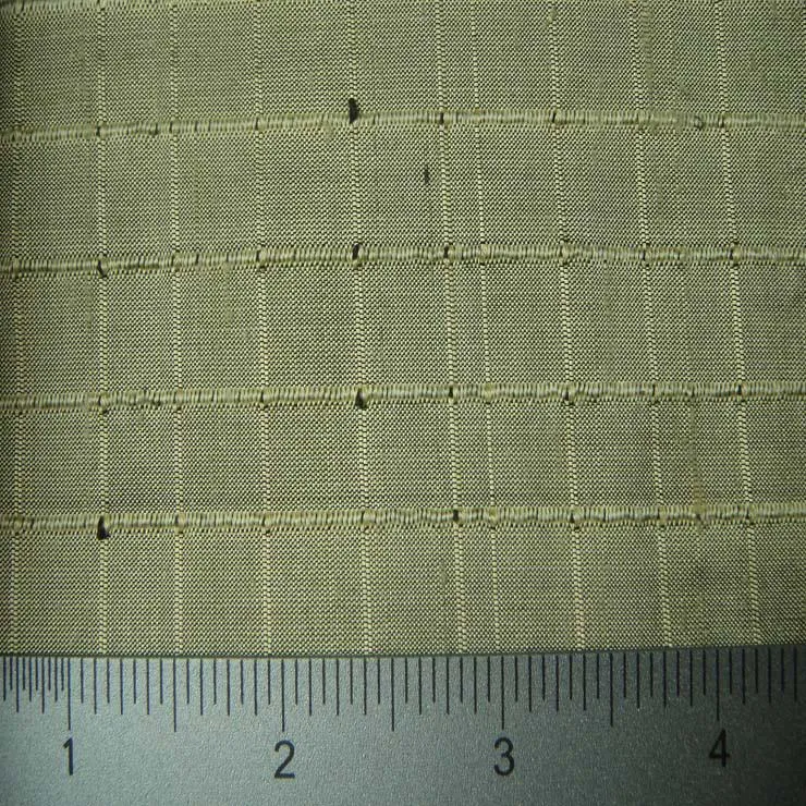 Silk Embroidered Grid Shantung