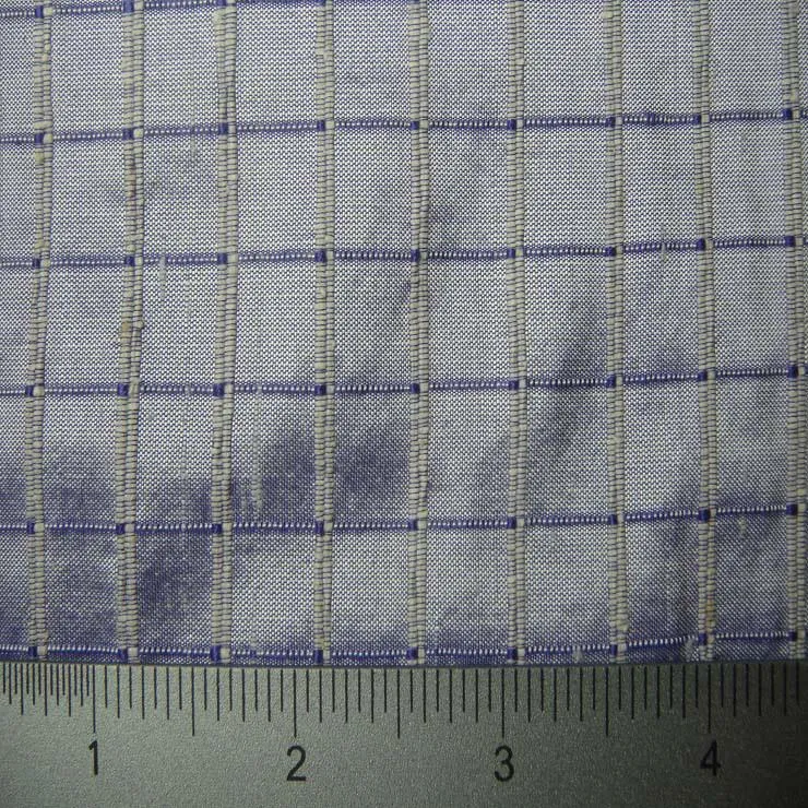 Silk Embroidered Grid Shantung