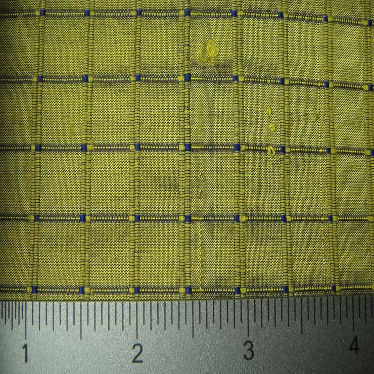 Silk Embroidered Grid Shantung
