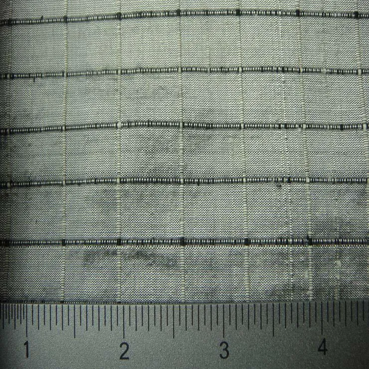 Silk Embroidered Grid Shantung