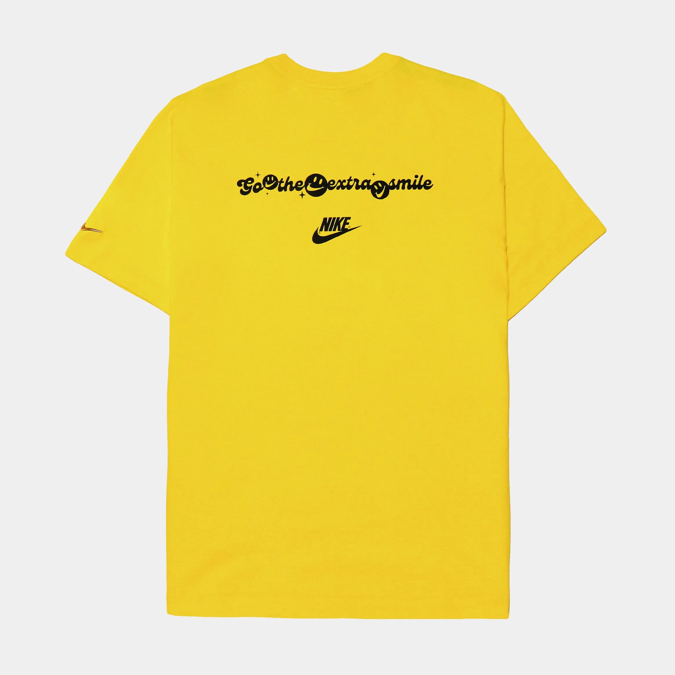 Smile Short Sleeve Tee Mens T-Shirt (Yellow)