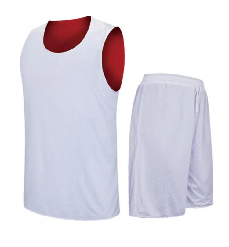 Sweat-absorbent and breathable reversible basketball jersey for children