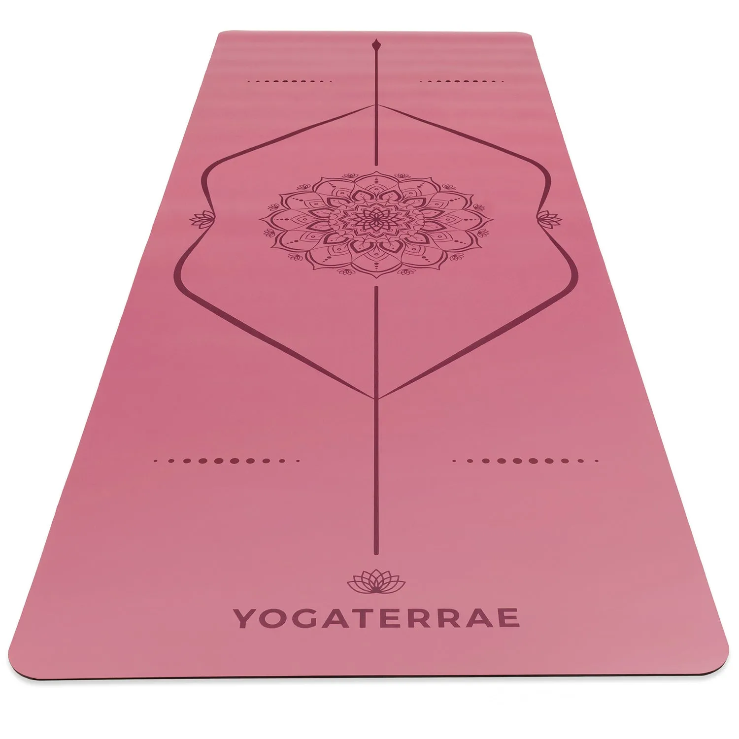 TAPIS DE YOGA MANDALA BORDEAUX VINTAGE EN PU-CAOUTCHOUC NATUREL AVEC SAC