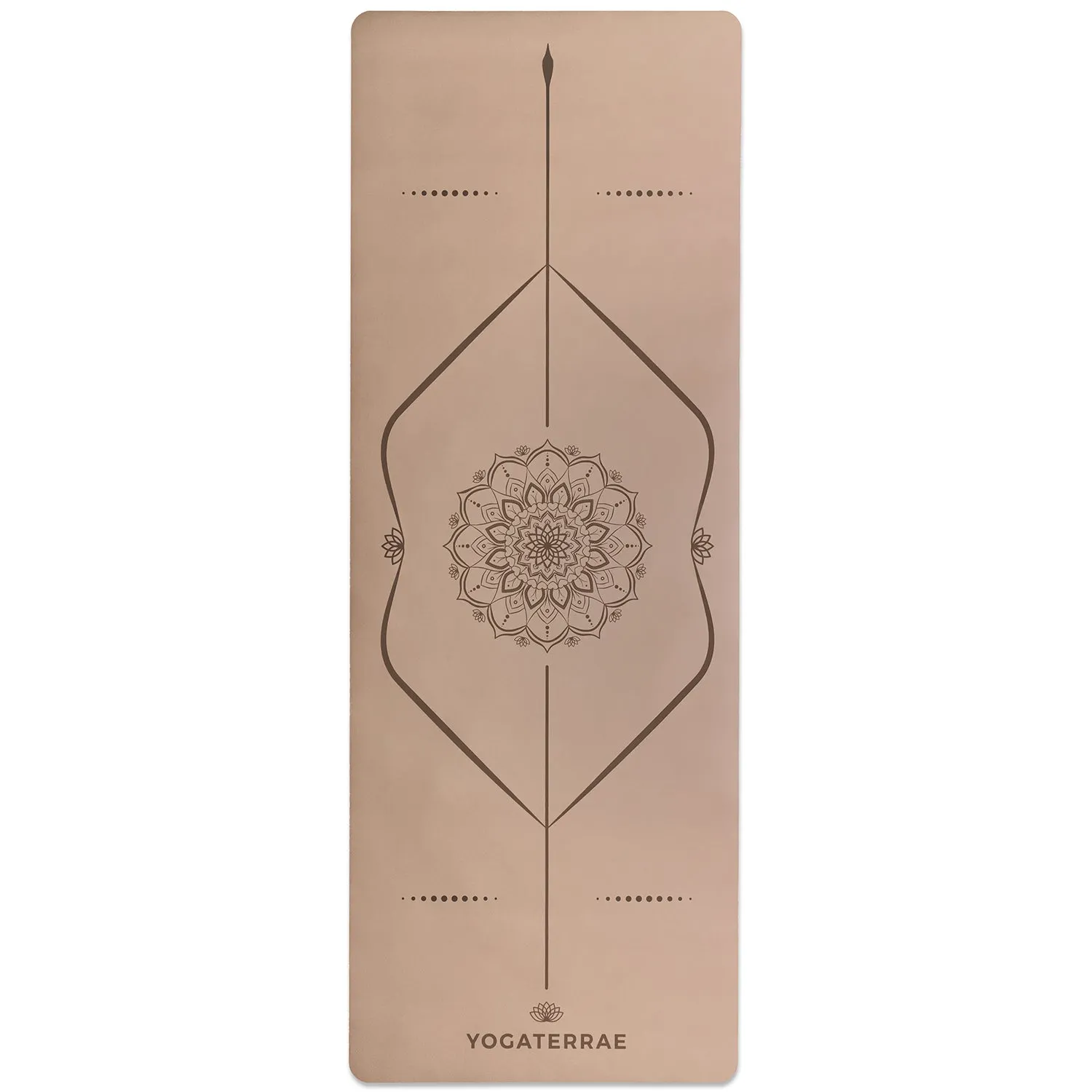 TAPIS DE YOGA MANDALA BRONZE CLAIR EN PU-CAOUTCHOUC NATUREL
