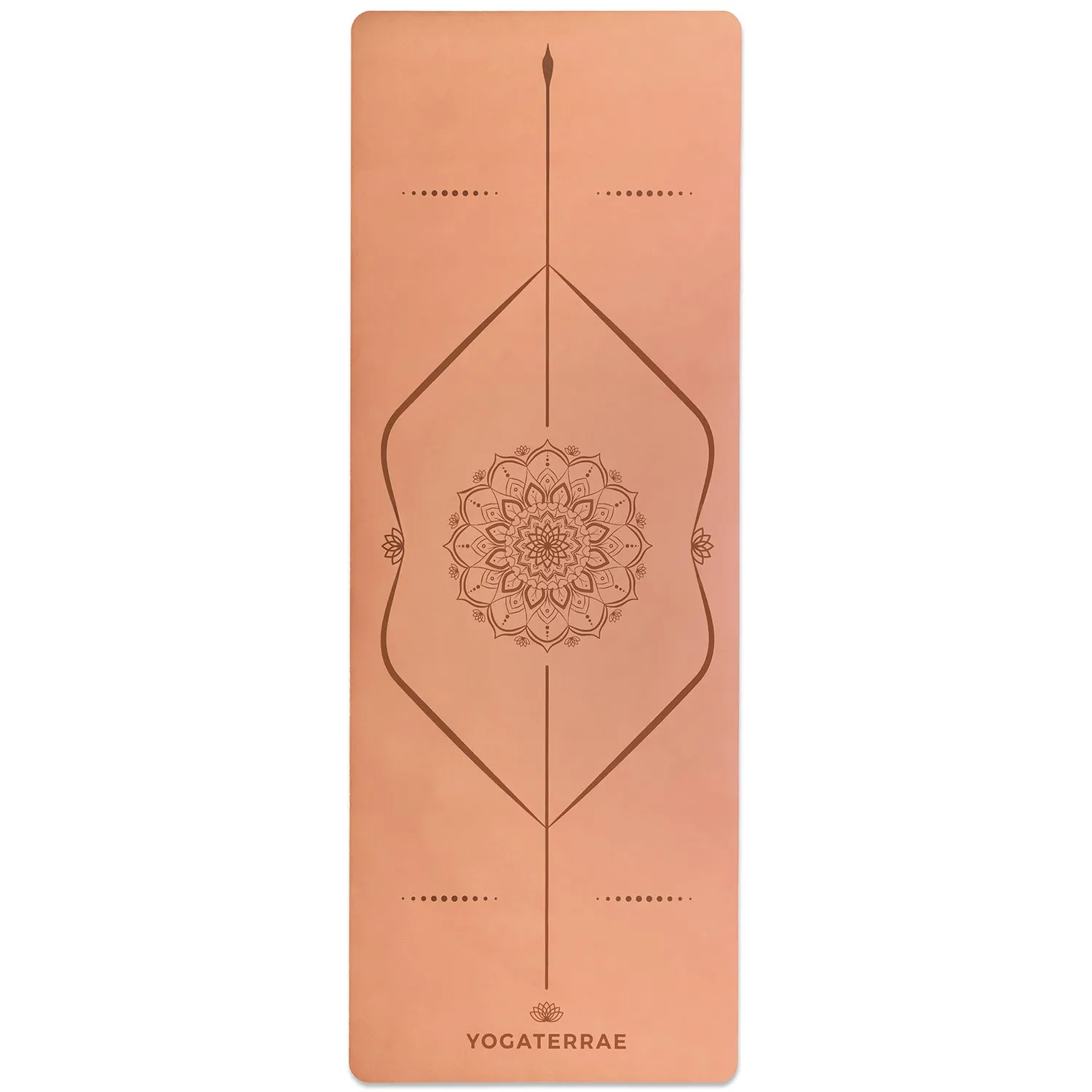 TAPIS DE YOGA MANDALA MARRON CLAIR EN PU-CAOUTCHOUC NATUREL AVEC SAC