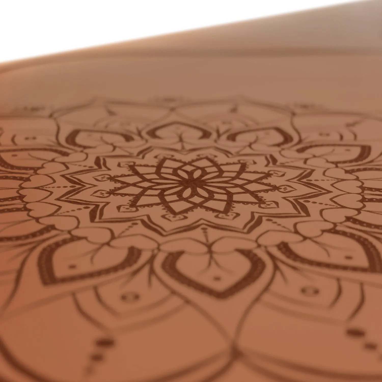 TAPIS DE YOGA MANDALA MARRON EN PU-CAOUTCHOUC NATUREL