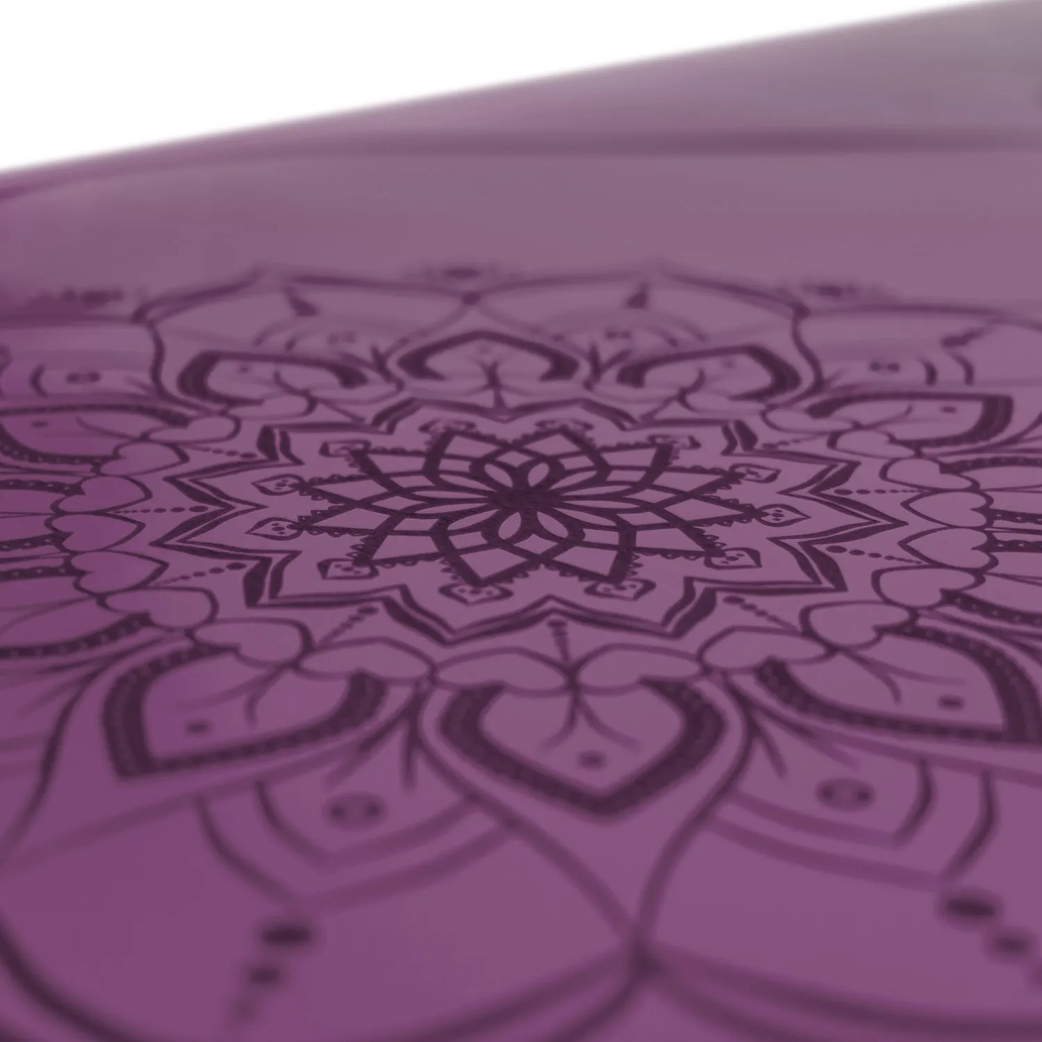 TAPIS DE YOGA MANDALA VIOLET VINTAGE EN PU-CAOUTCHOUC NATUREL AVEC SAC