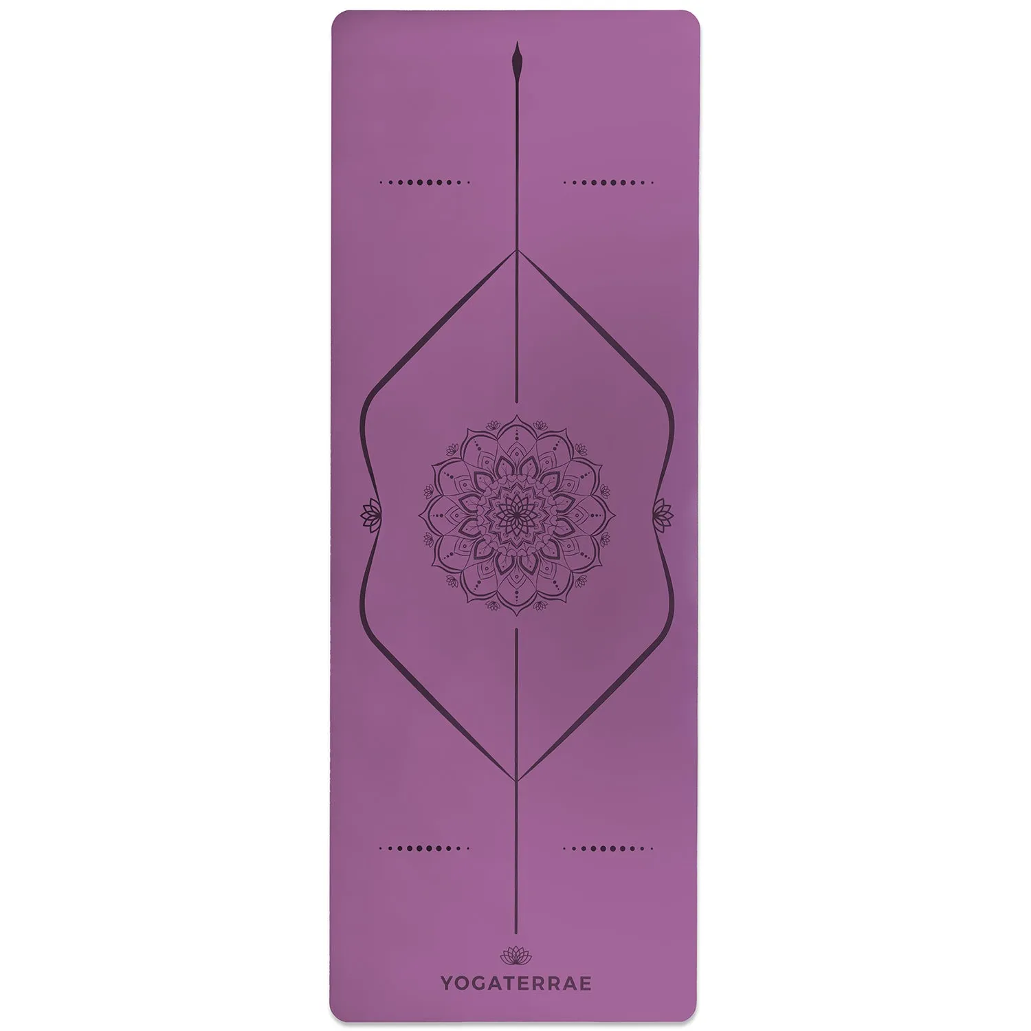 TAPIS DE YOGA MANDALA VIOLET VINTAGE EN PU-CAOUTCHOUC NATUREL AVEC SAC