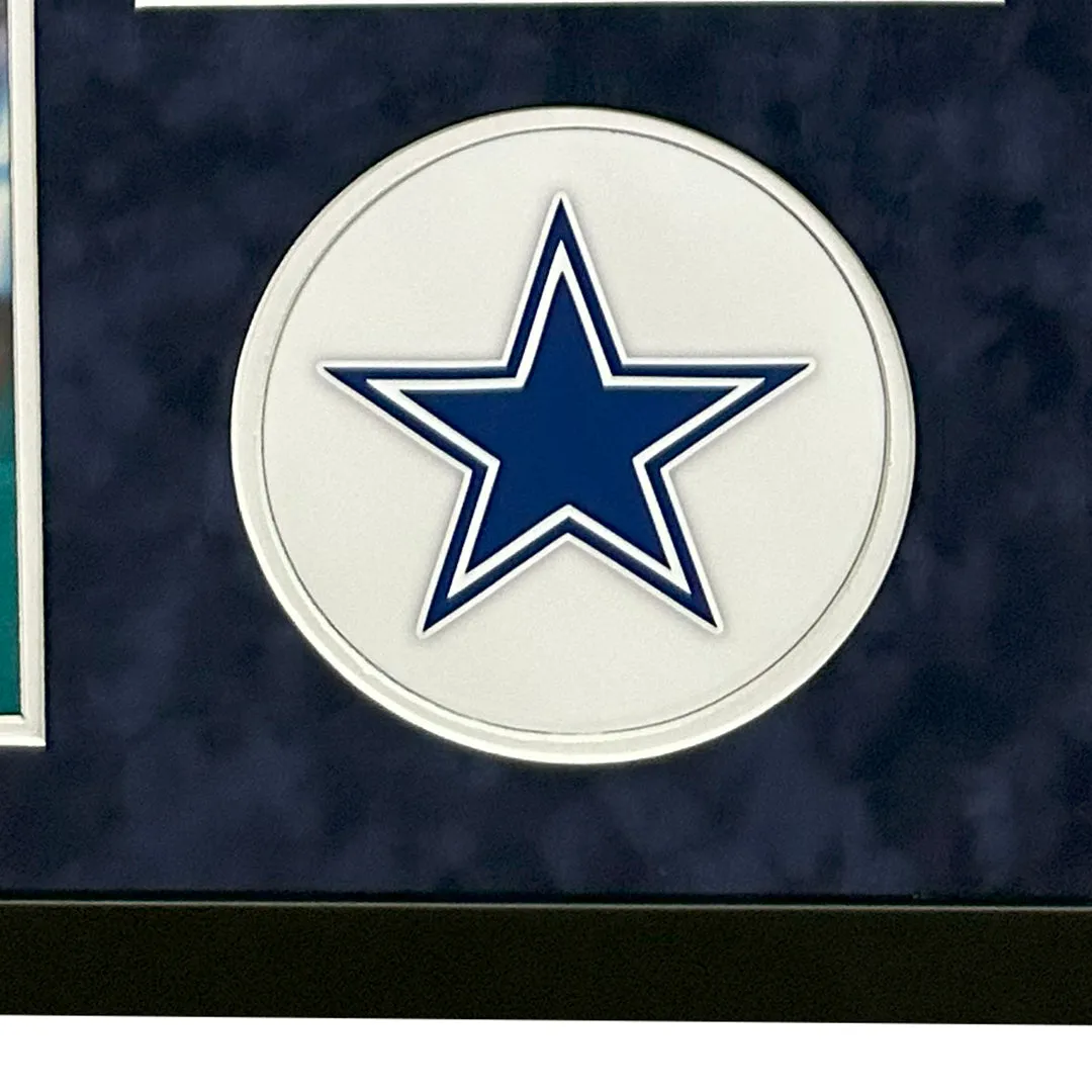 Troy Aikman Signed Dallas White Custom Suede Matte Framed Football Jersey