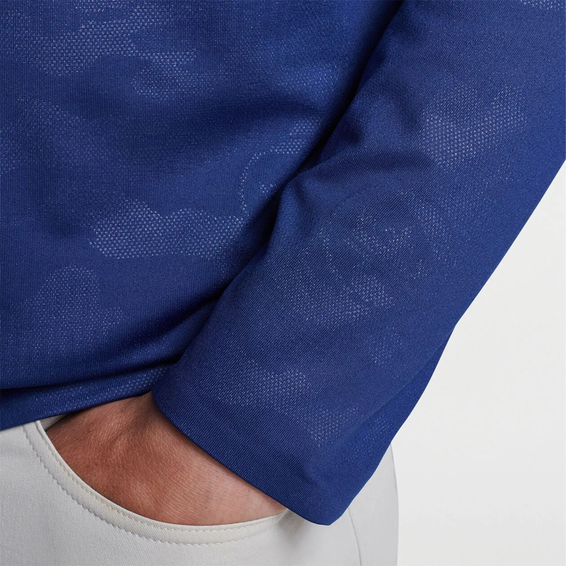 Verge Logo Camo Performance Quarter Zip Mid Layer Sport Navy - SS24