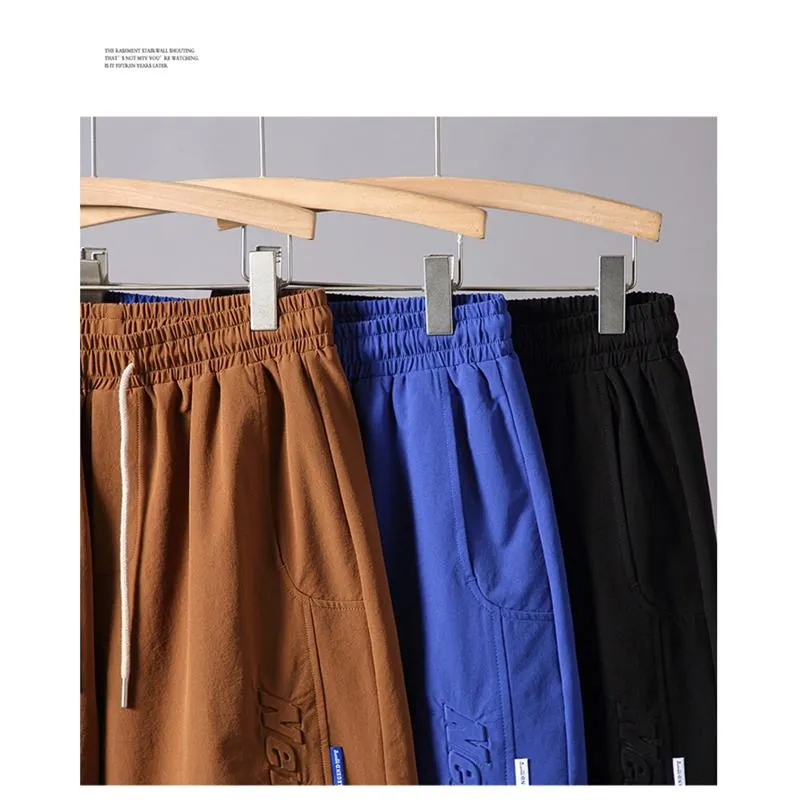 Versatile Slant Pocket Drawstring Waist Shorts
