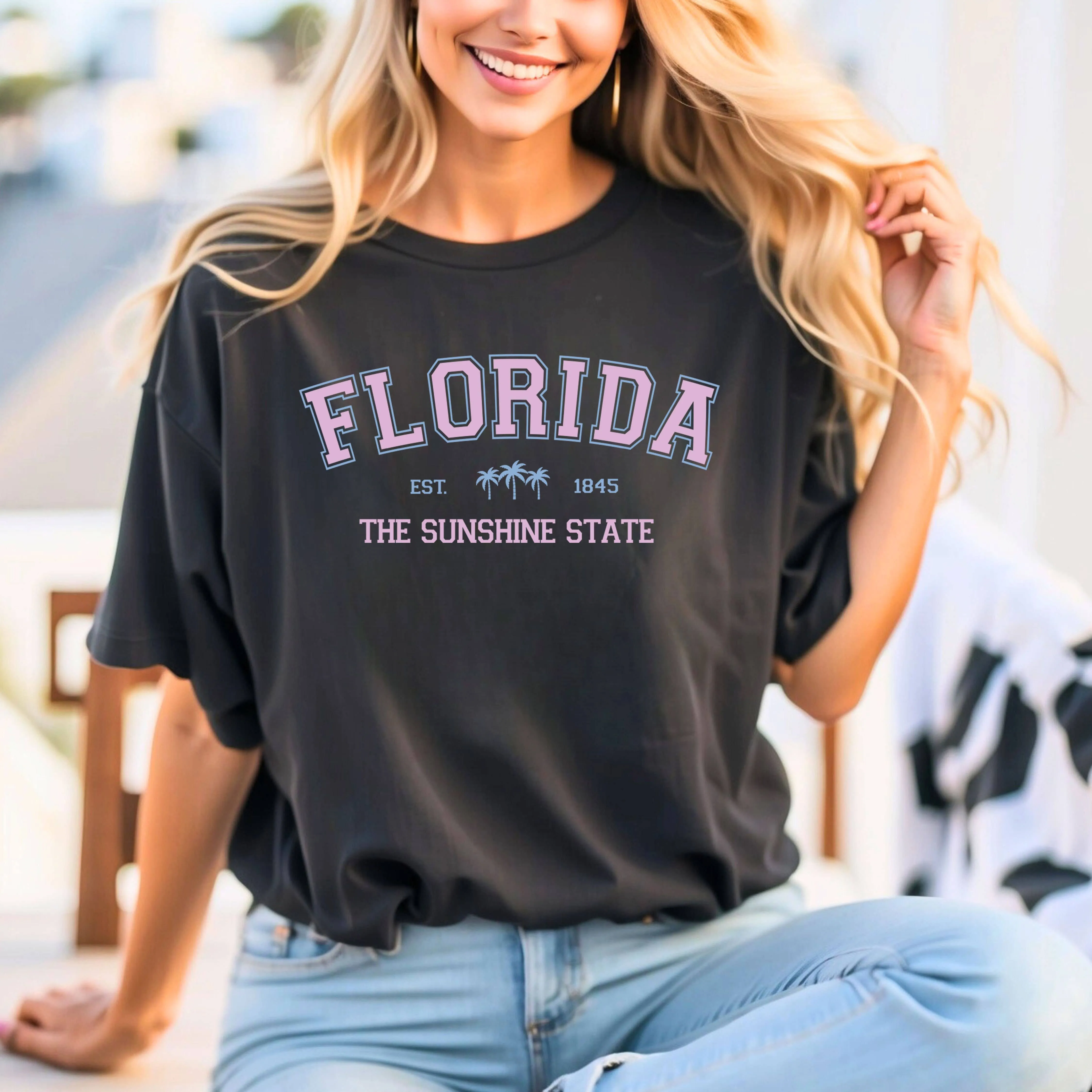 Vintage Florida The Sunshine State Summer Graphic Tshirts