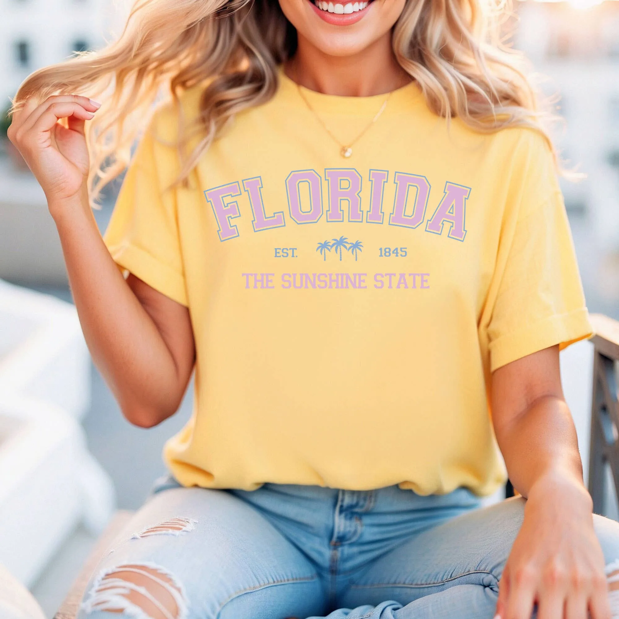 Vintage Florida The Sunshine State Summer Graphic Tshirts