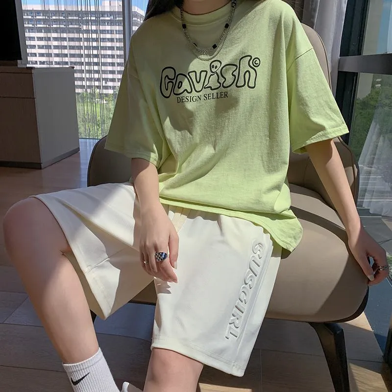 Wide-Leg High-Waisted Sports Loose Fit Silky Casual Shorts