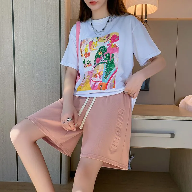 Wide-Leg High-Waisted Sports Loose Fit Silky Casual Shorts