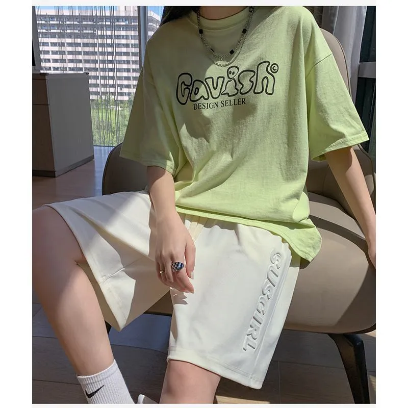 Wide-Leg High-Waisted Sports Loose Fit Silky Casual Shorts