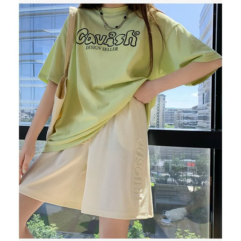 Wide-Leg High-Waisted Sports Loose Fit Silky Casual Shorts