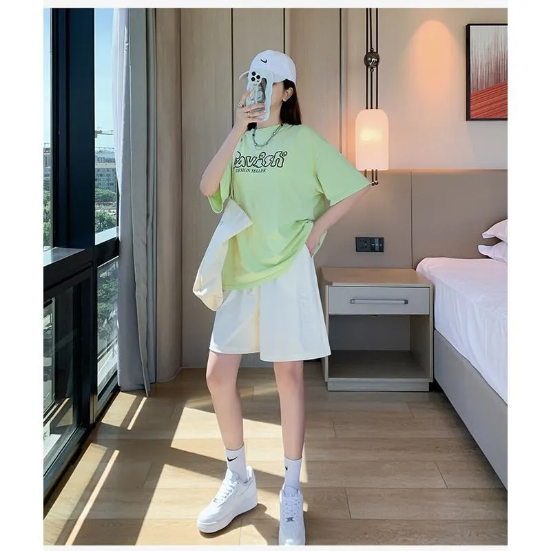 Wide-Leg High-Waisted Sports Loose Fit Silky Casual Shorts