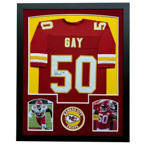 Willie Gay Jr Signed Kansas City Red Custom Suede Matte Framed Football Jersey