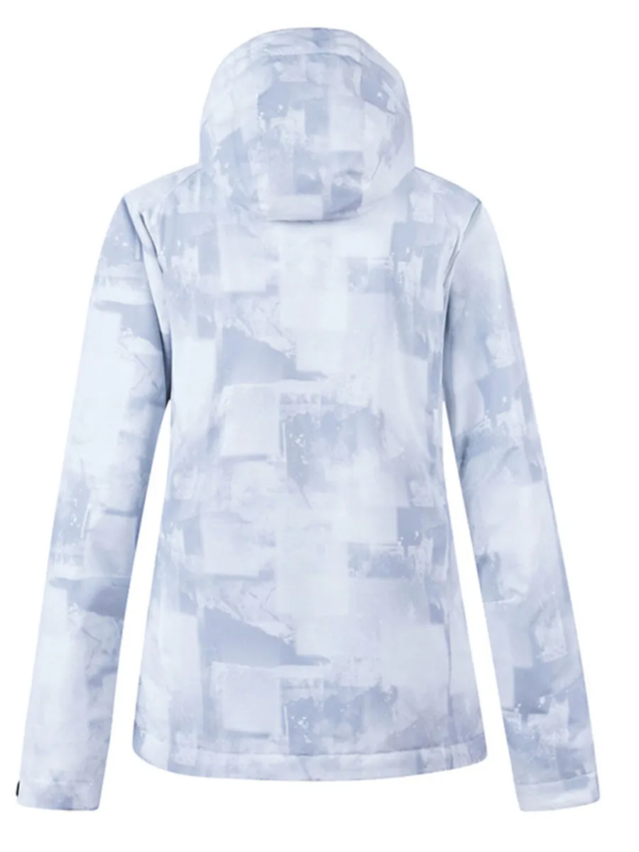 Women Hooded Snowboard Ski Jacket & Bib Pants