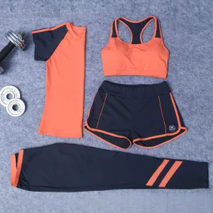 Women Sport Suit Outdoor Gym Yoga Set 4 Piece